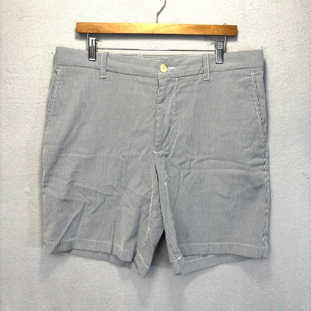Southern Tide Coastal Striped Chino Shorts Mens 35 Blue Nautical Summer Preppy‎